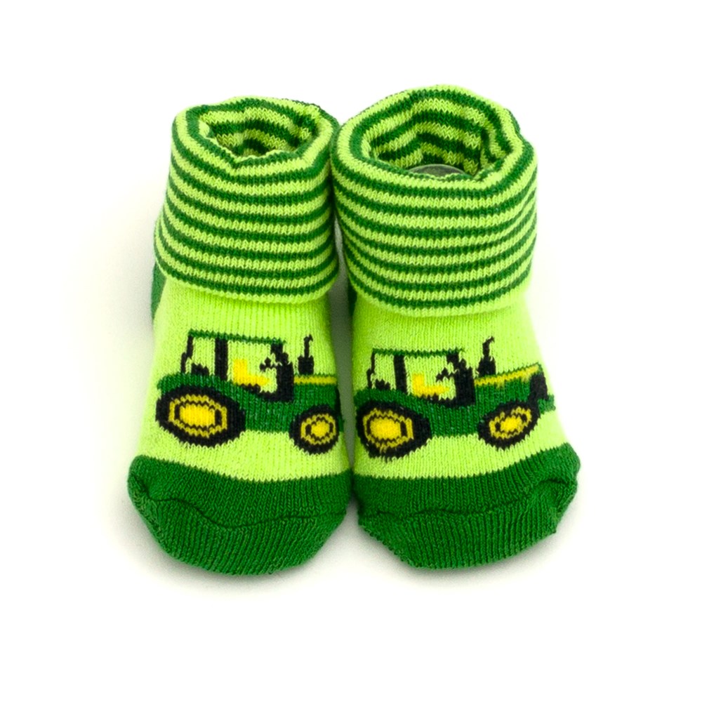 John Deere Infant Tractor Cuff Booties