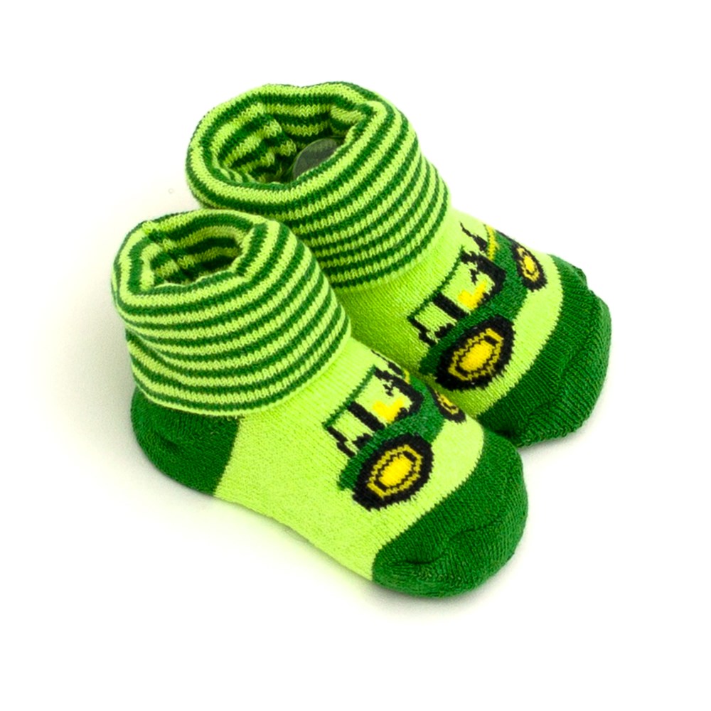 John Deere Infant Tractor Cuff Booties