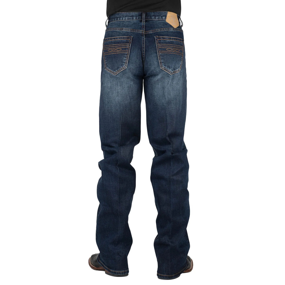 Blue jeans on a white background