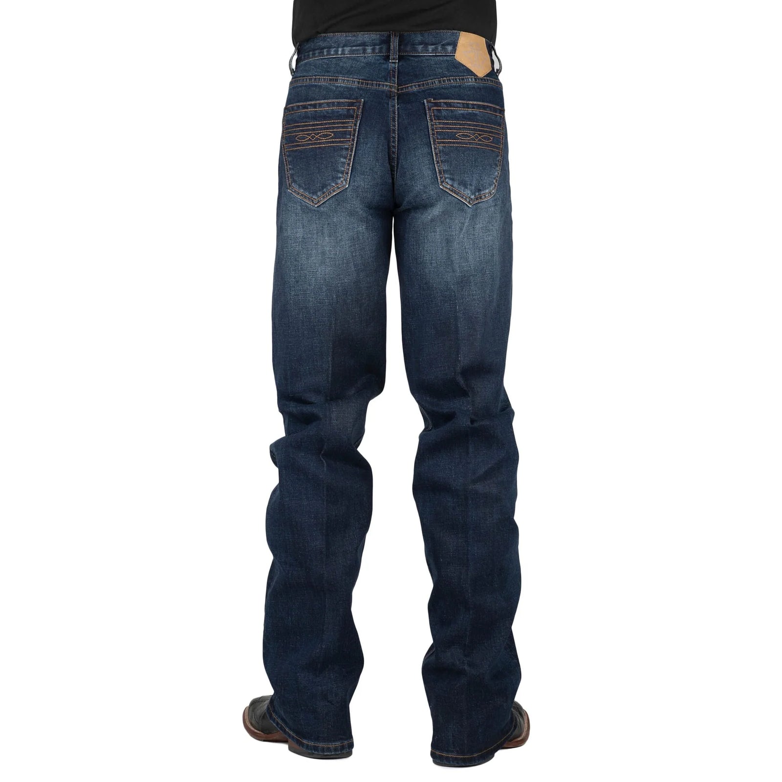Blue jeans on a white background