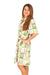 Let Freedom Reign Adele Dress. Woman wearing a patterned dress with a white background