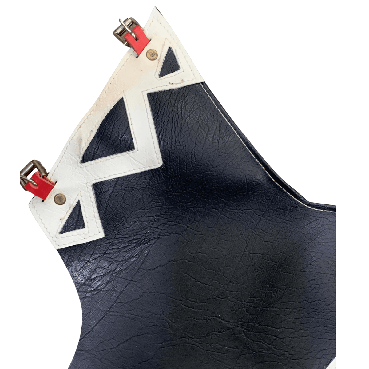 26 Inch Vinyl & Leather Tooling Poddy Chaps Rocky Mavericks