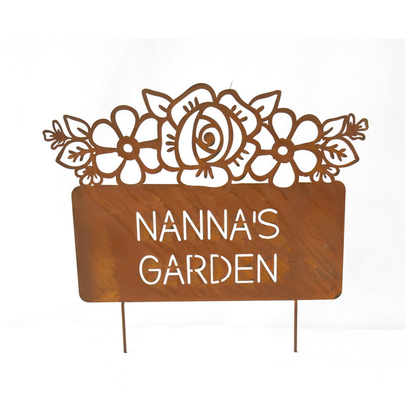 Nanna's Garden Laser Cut Garden Stake