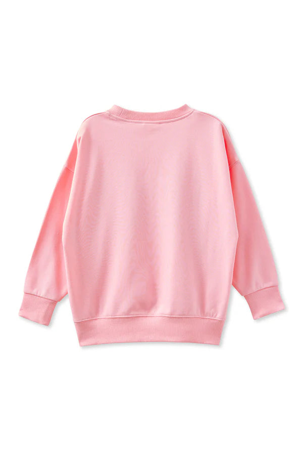 Pink sweatshirt on a white background