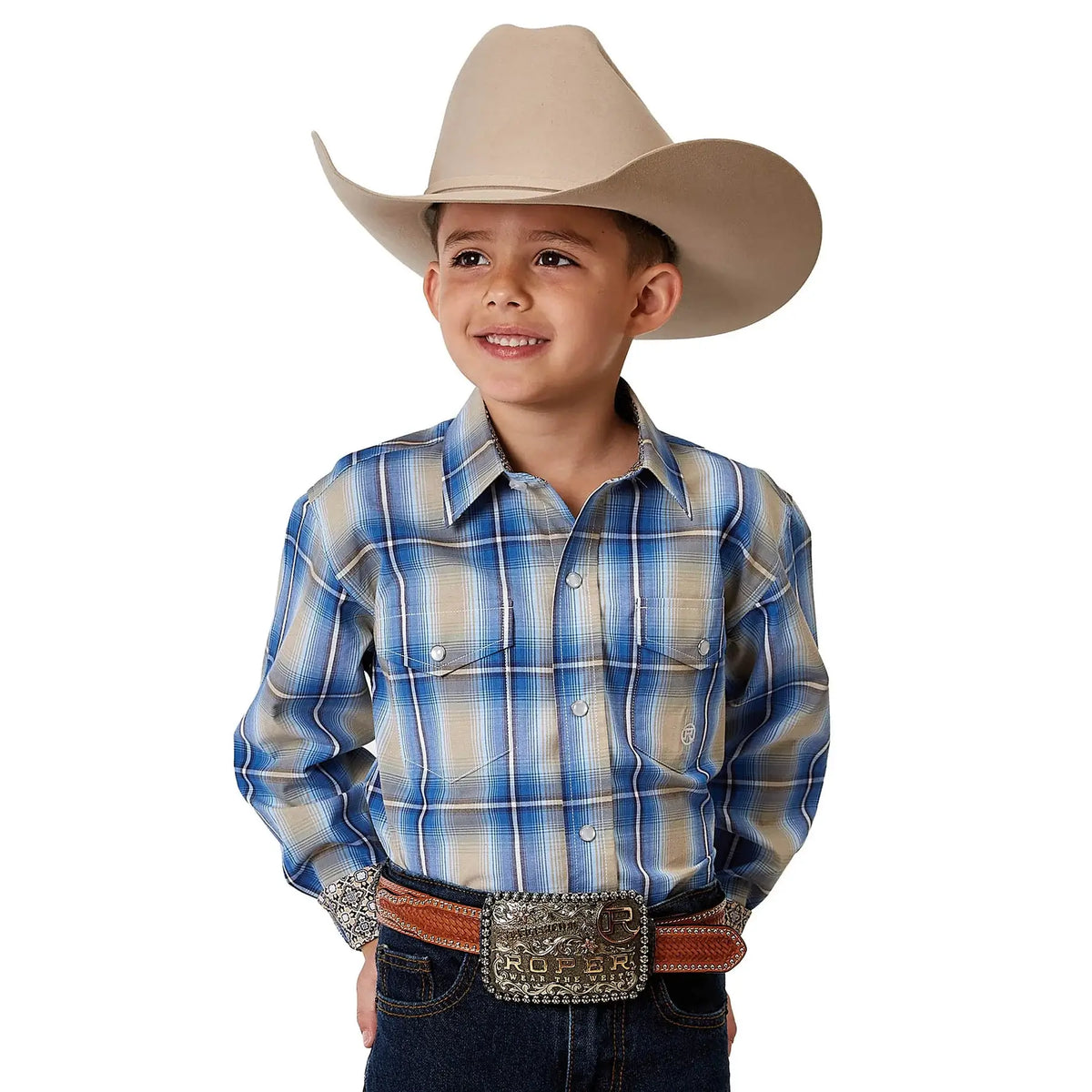 Roper Boy&#39;s Amarillo L/S Western Shirt