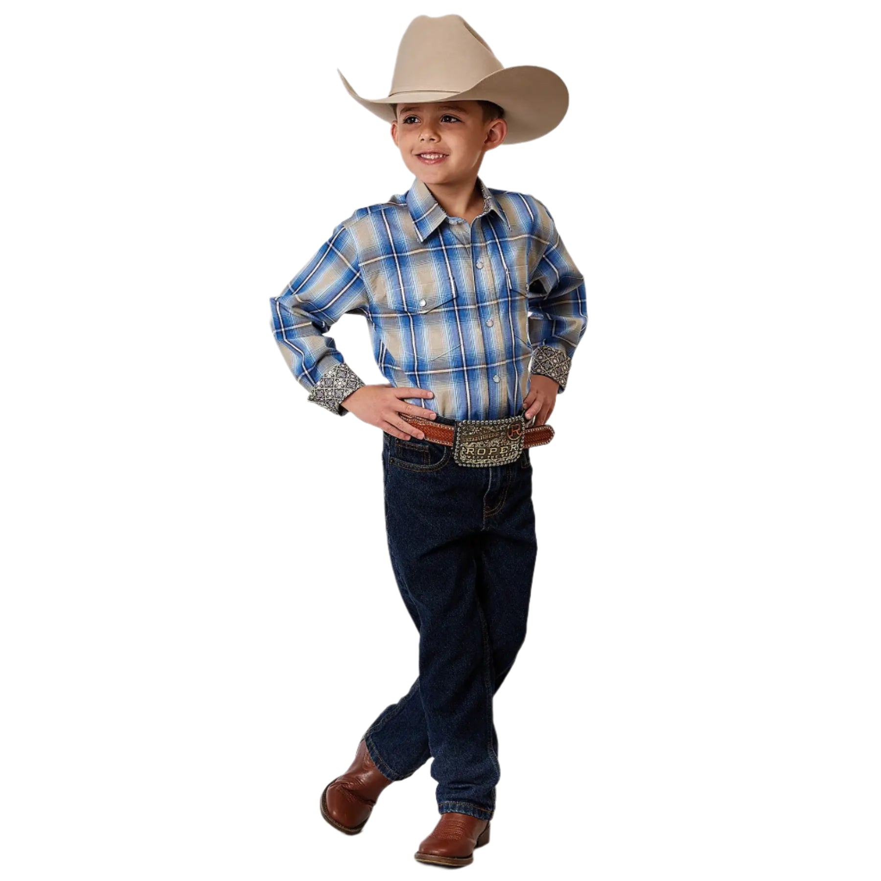 Roper Boy's Amarillo L/S Western Shirt