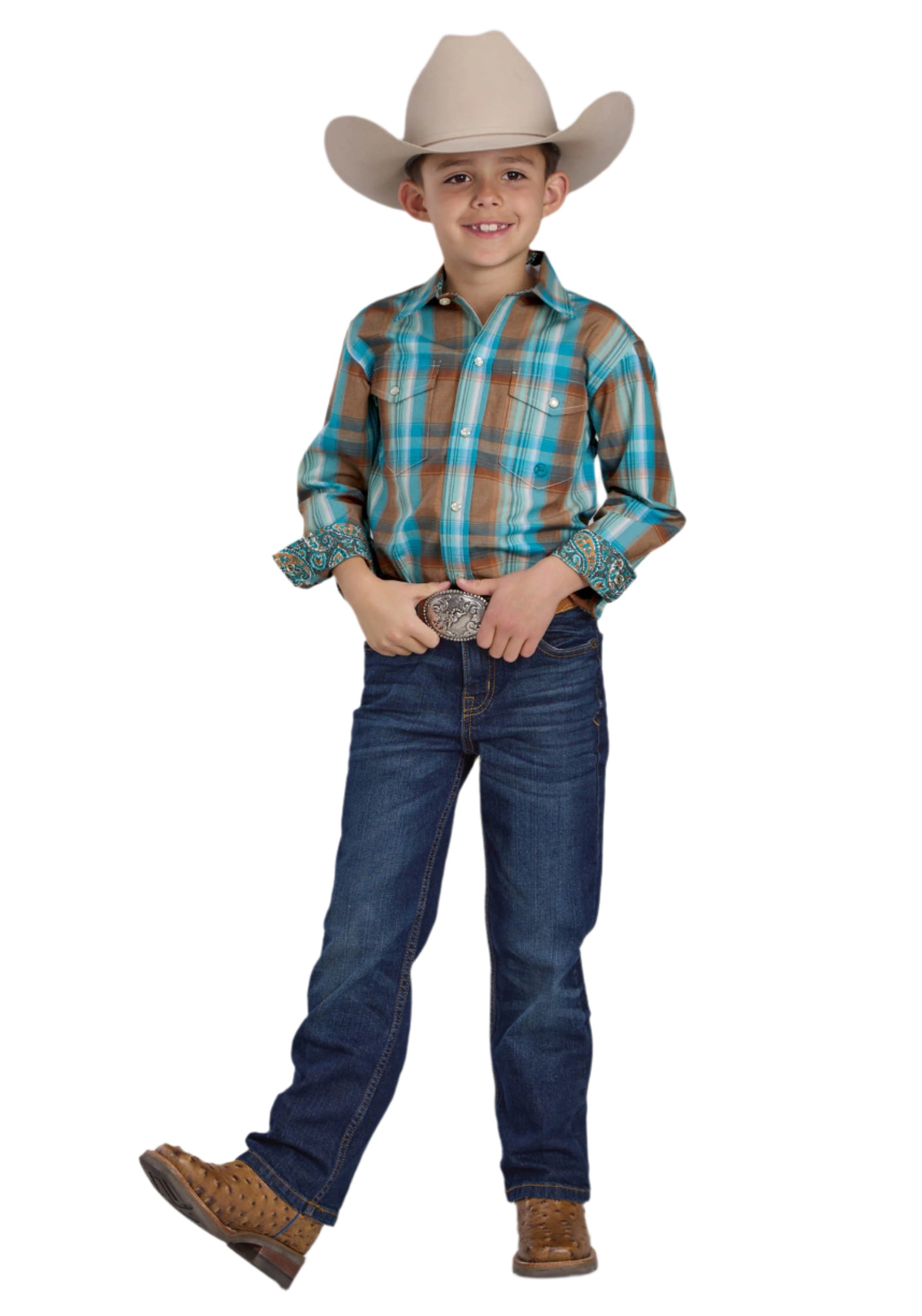 Roper Boy's Amarillo L/S Western Shirt