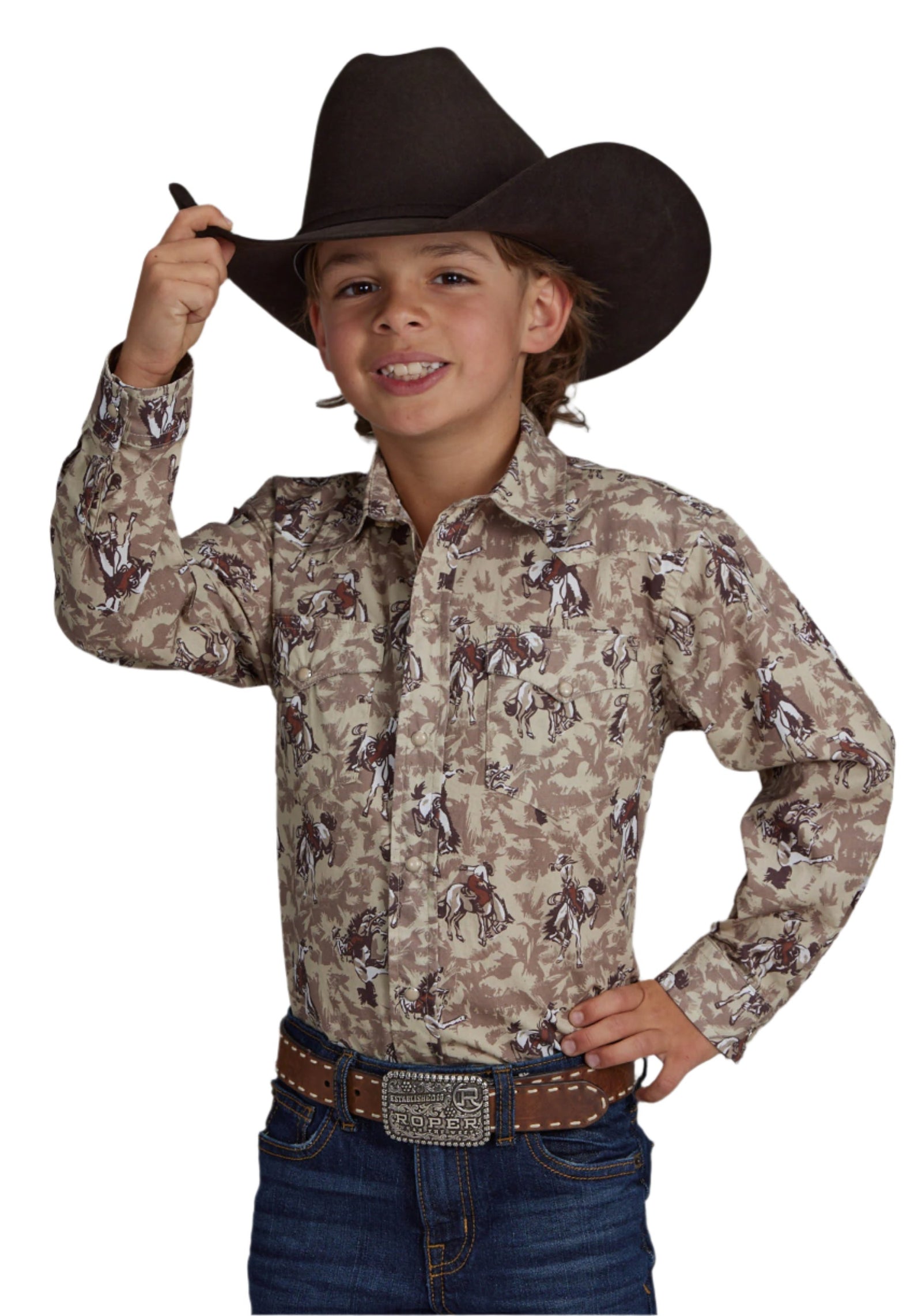 Roper Boy's Vintage L/S Western Shirt