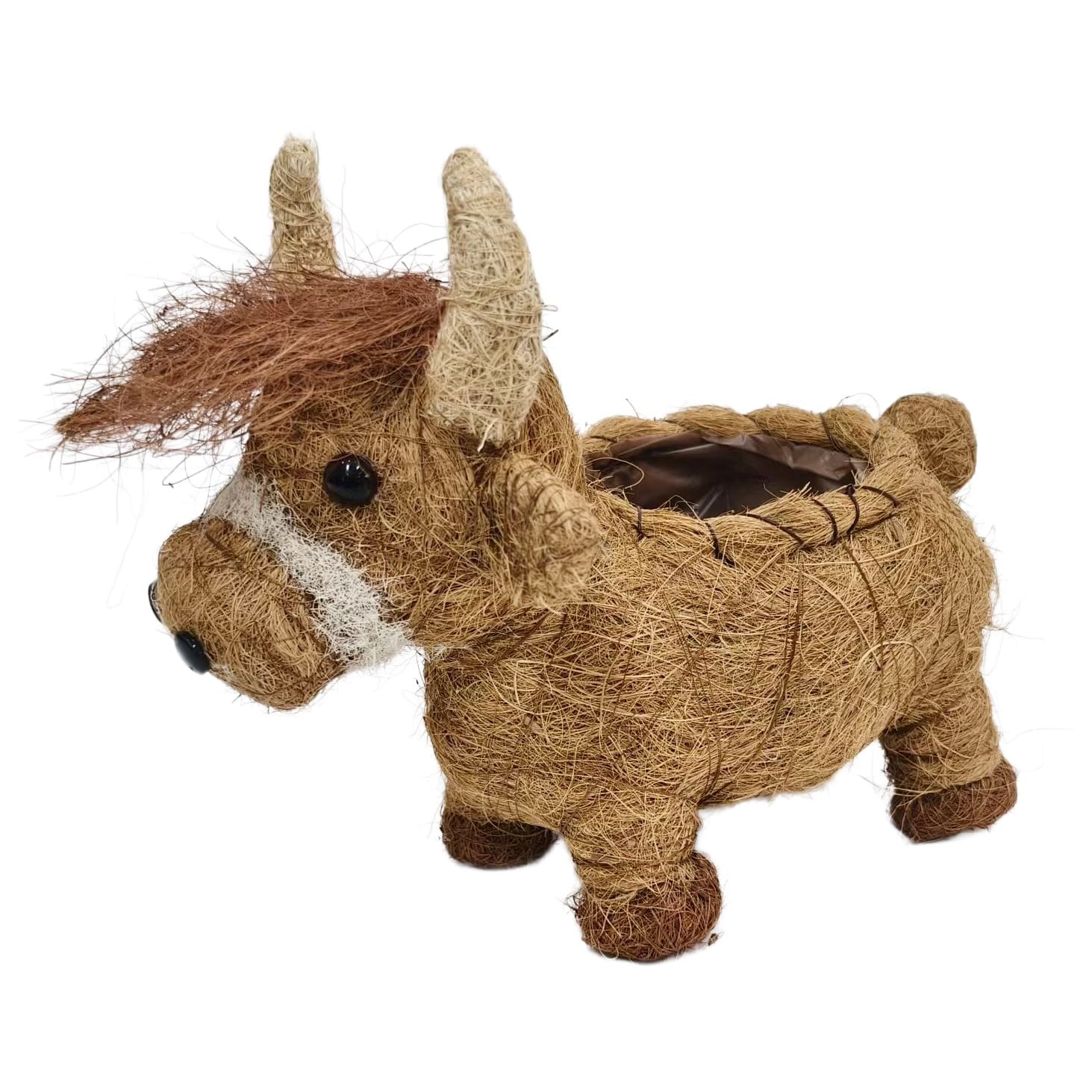30cm Highland Cow Husk Planter Urban Products