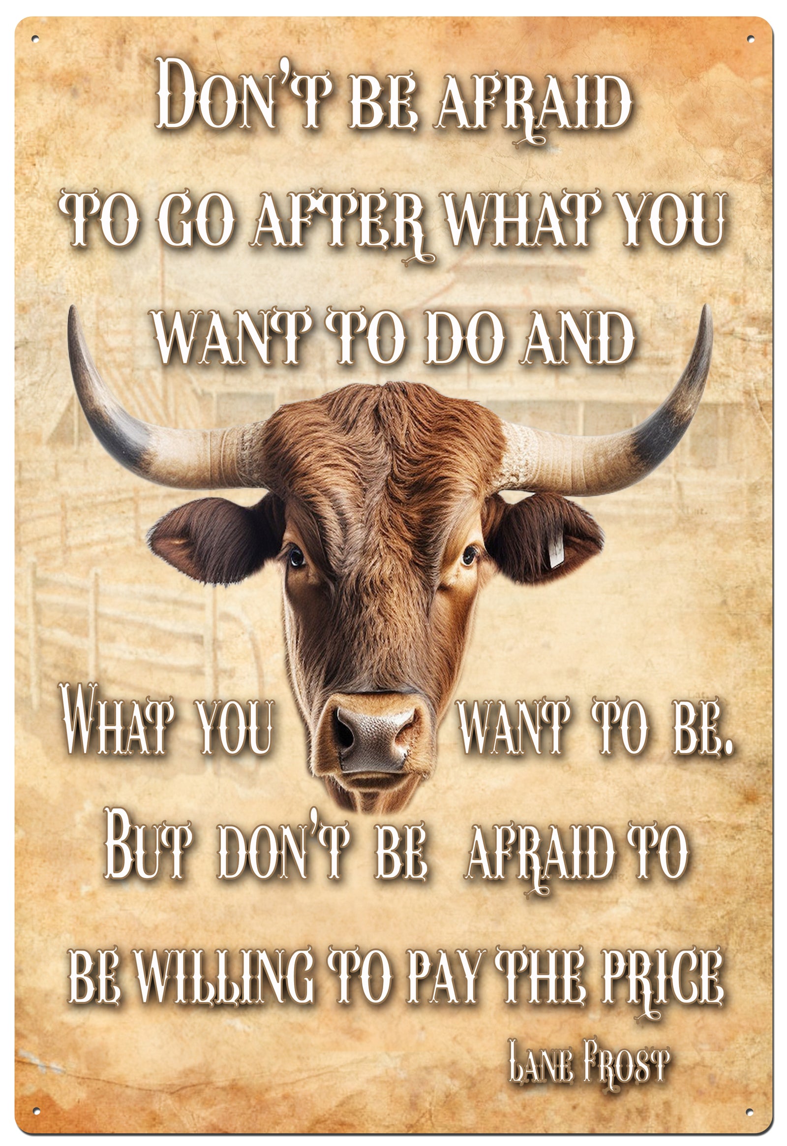 Lane Frost Tin Sign