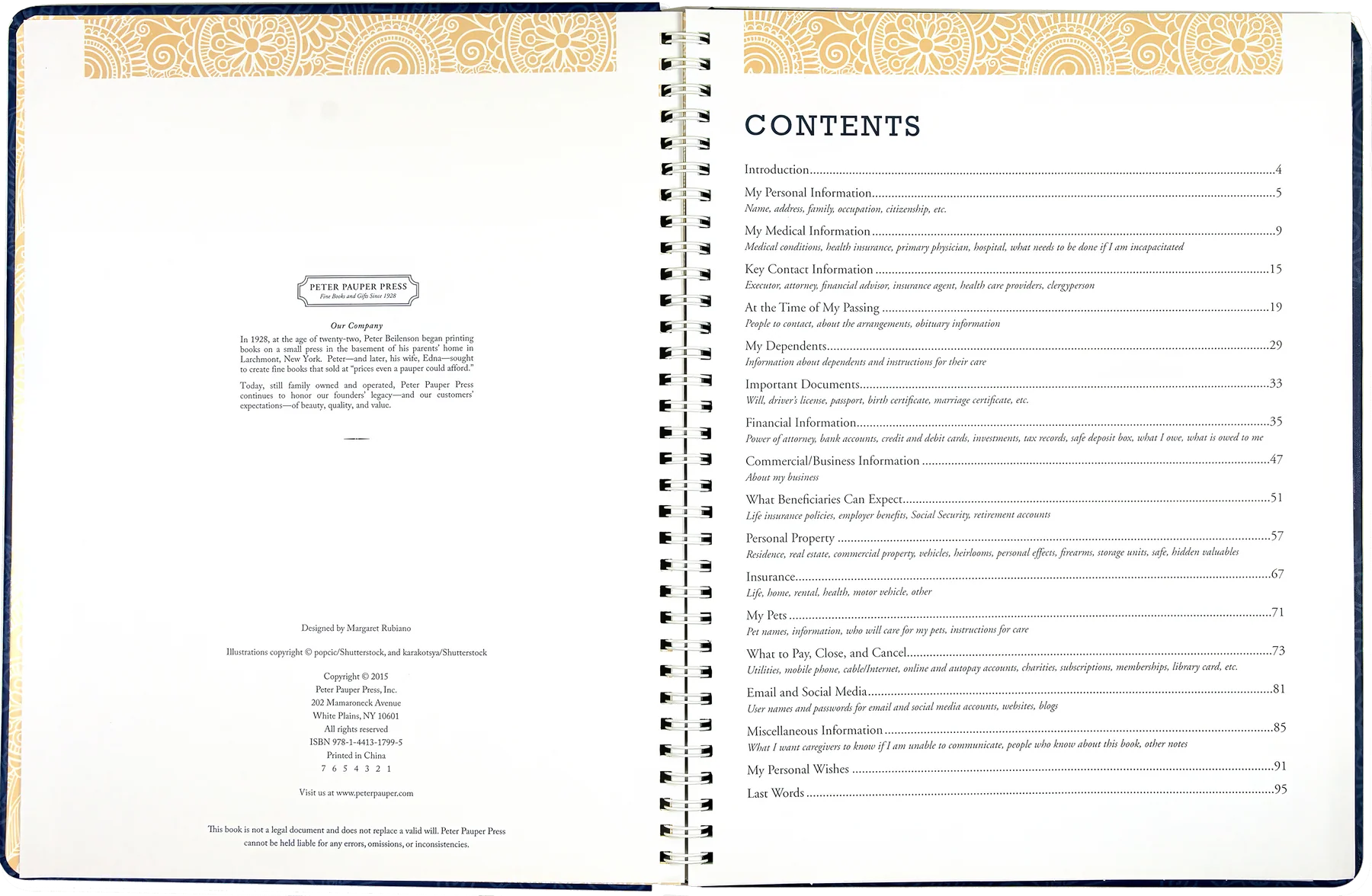 I'm Dead Now What! Organiser. Blue book with white text on a blue background