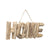 Hand Made Driftwood Home Wallart. Driftwood art piece spelling 'LOVE' on a white background