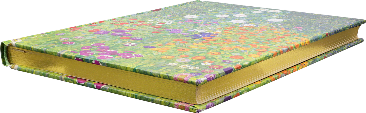 Cottage Garden Journal. Floral-patterned notebook with a green cover