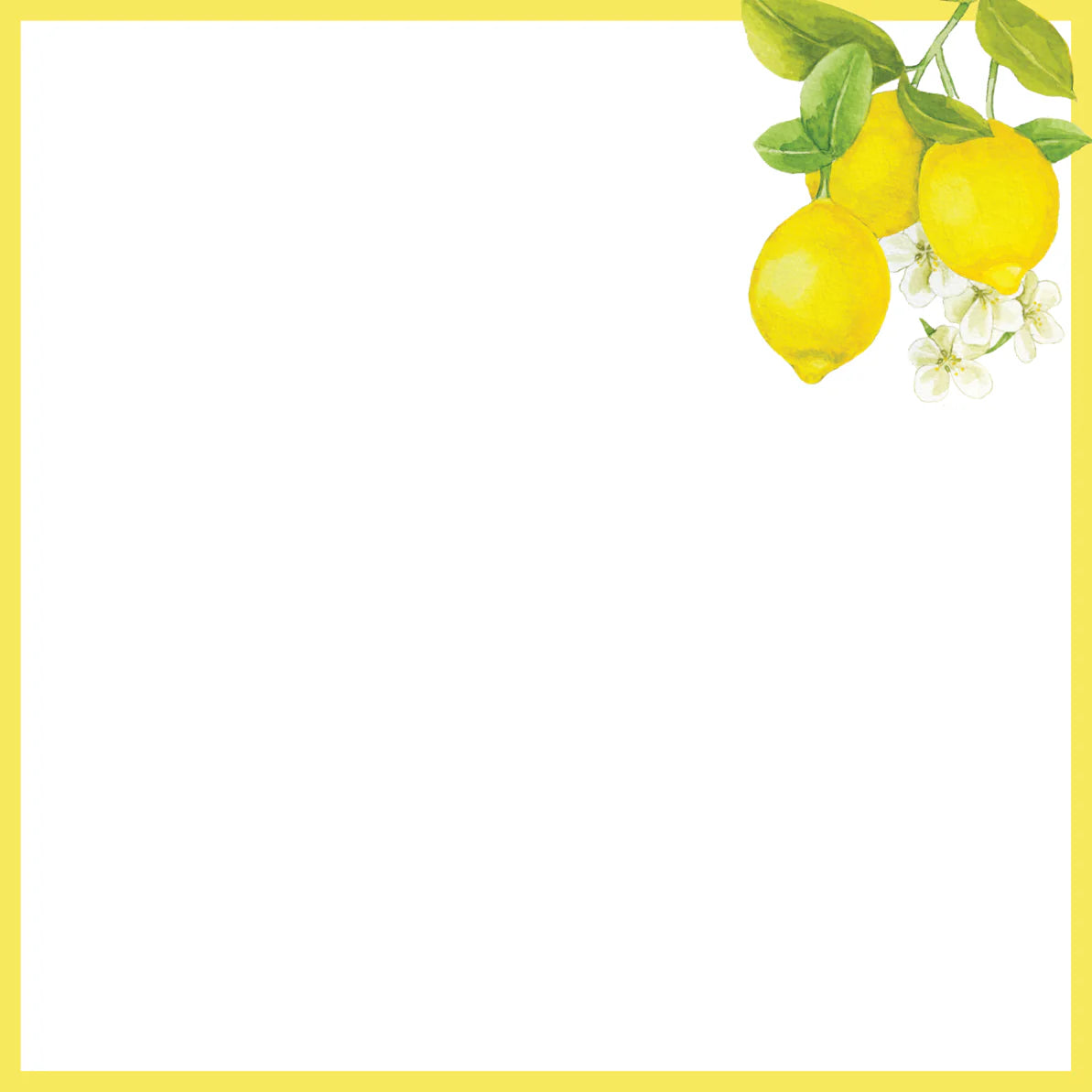 Amalfi Lemons Desk Notes. Designer desk notes with lemon pattern on a white background
