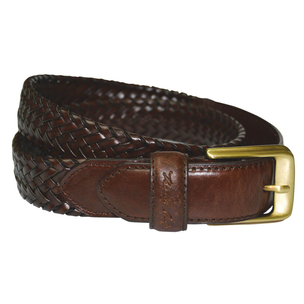 Thomas Cook Men's Harry Leather Braided Belt