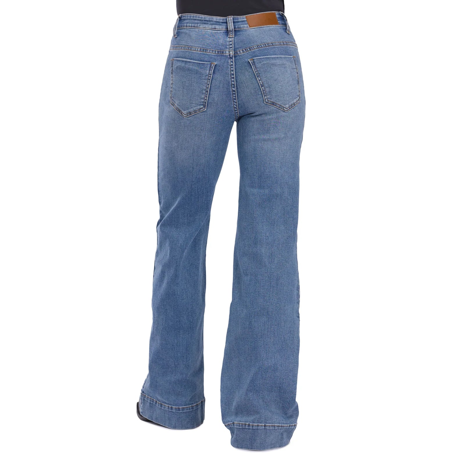 Blue jeans on a white background