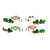 John Deere 10 Piece Mini Farm Set Assorted. Set of toy farm vehicles and figures on a white background
