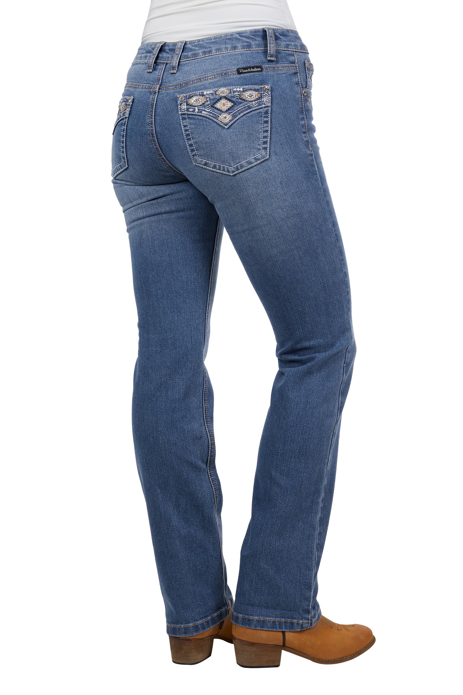 Pure Western Women's Gia Hi Rise Bootcut Jean