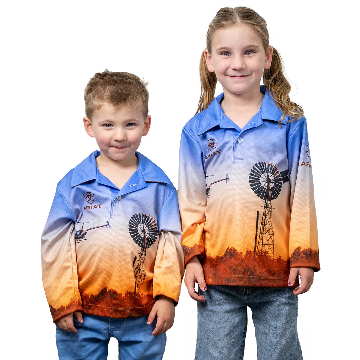 Ariat Kids Windmill Fishing Shirt