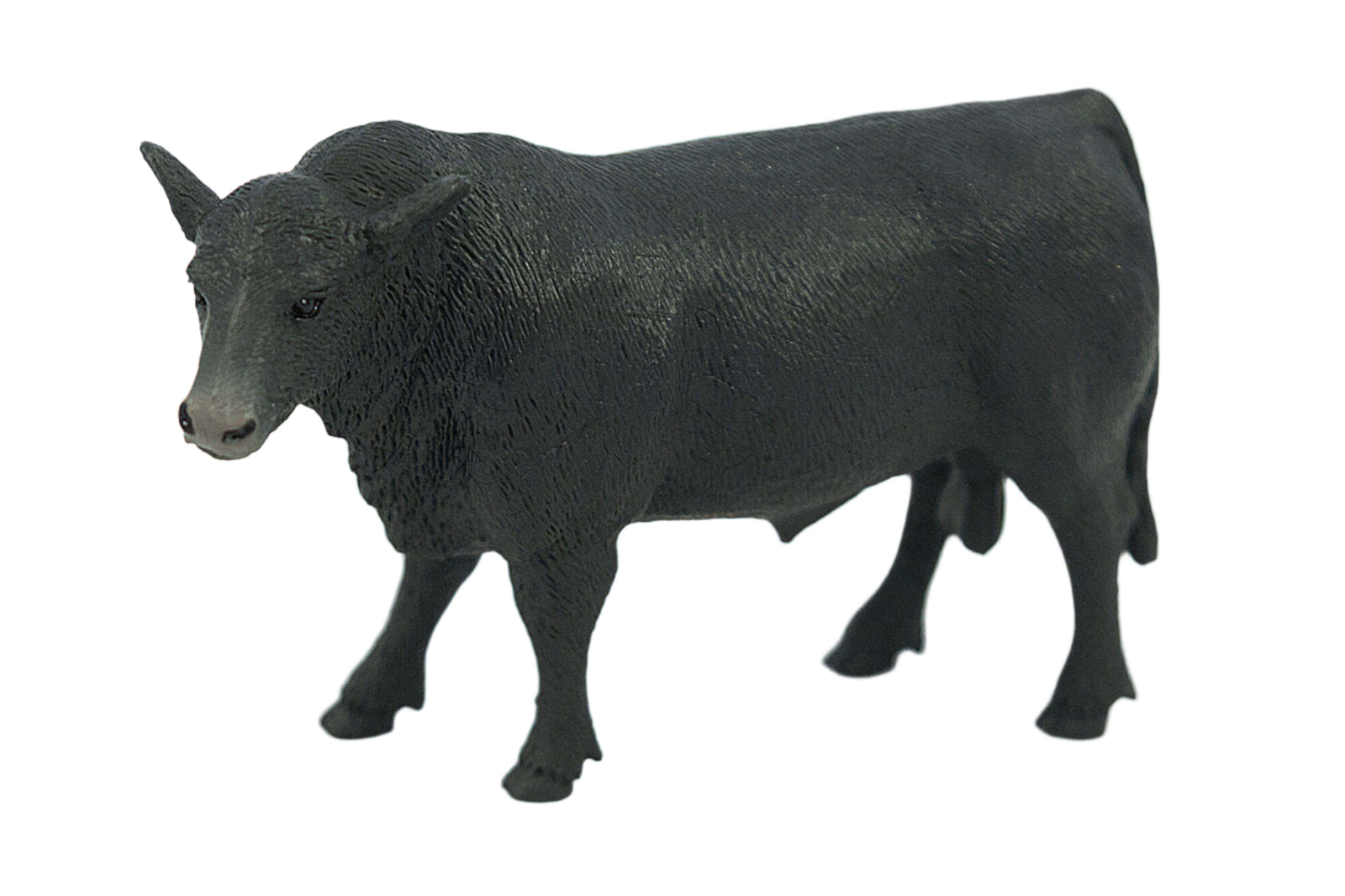 Big Country Toys Angus Bull. A realistic black Angus bull toy made of heavy duty plastic, designed for farm playsets.