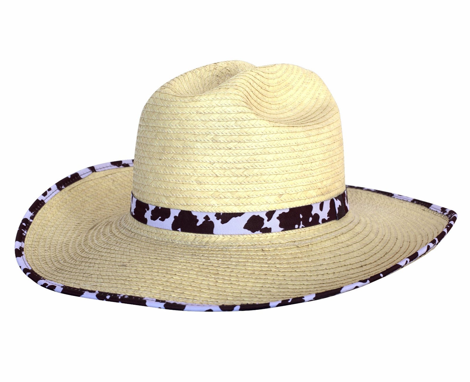 Sunbody Cow Hide Print Kids Palm Leaf Hat