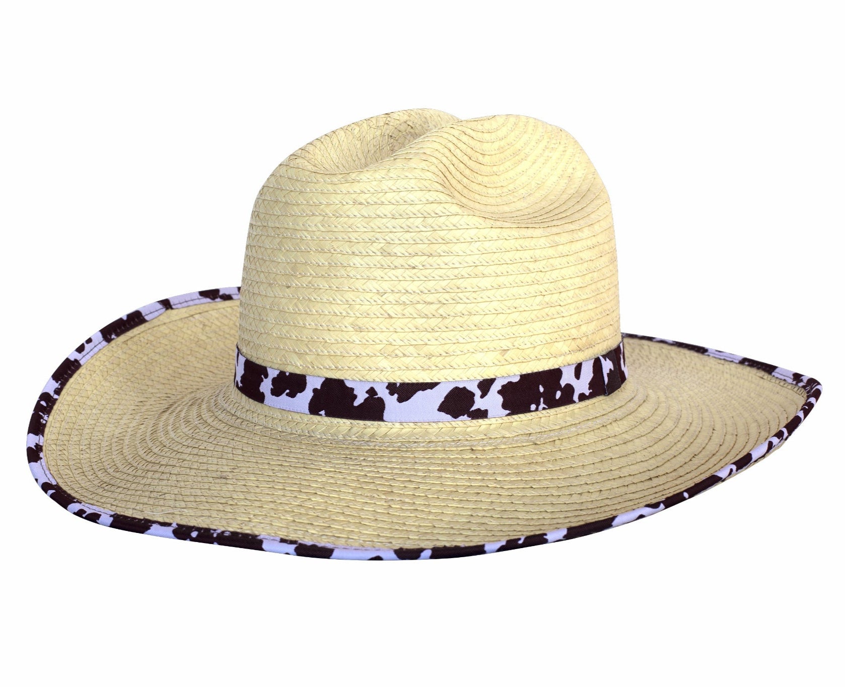 Sunbody Cow Hide Print Kids Palm Leaf Hat