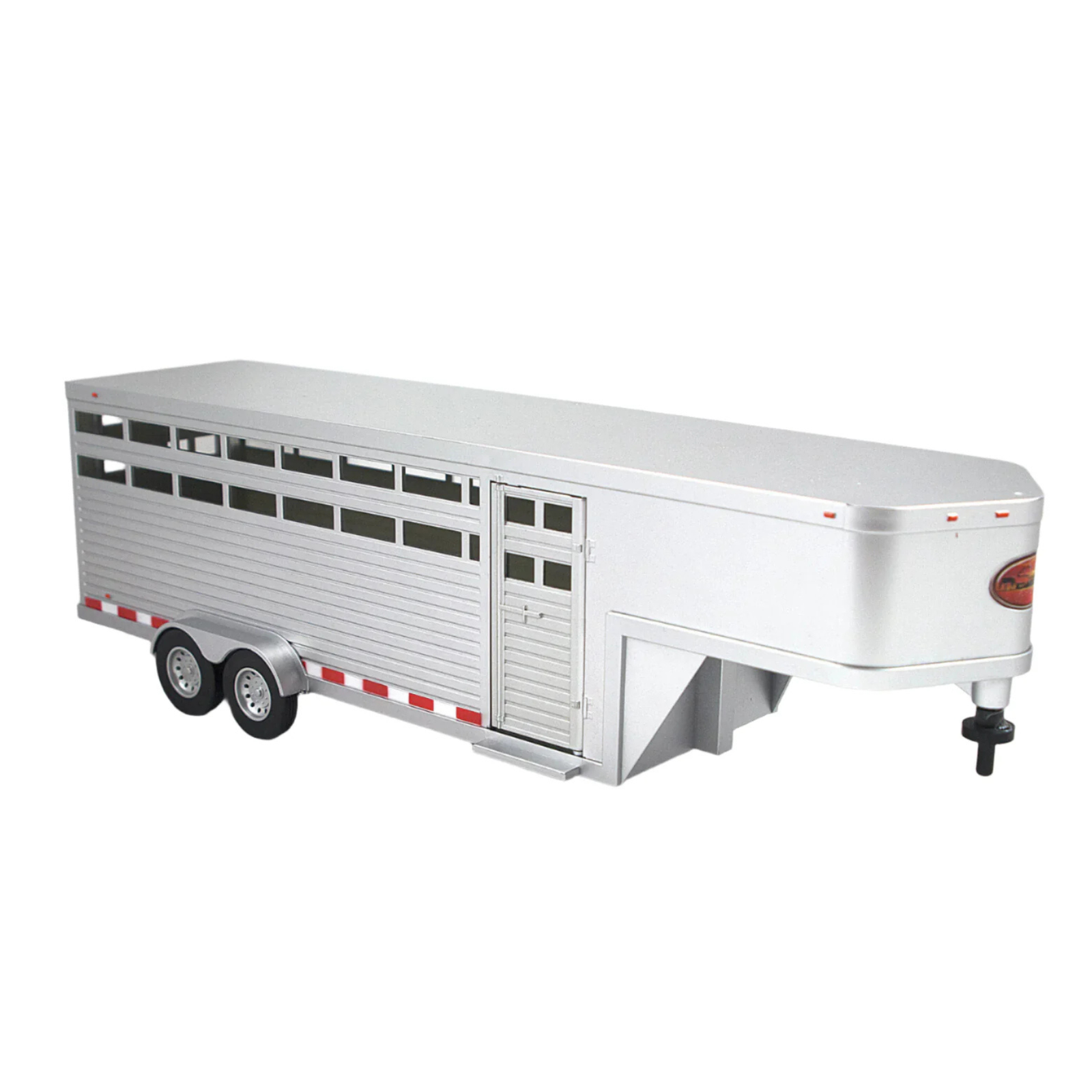 Big Country Sundowner Livestock Trailer. White livestock trailer on a white background