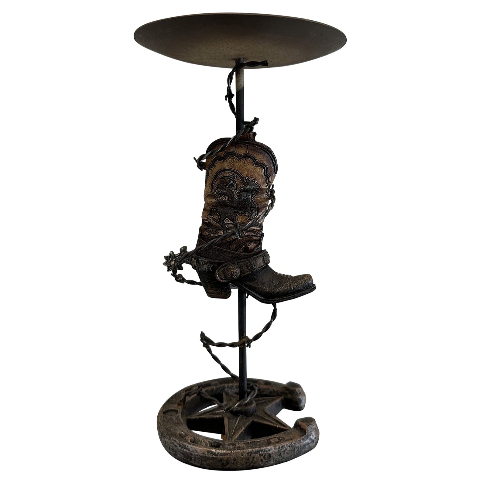 Pure Western Boot Candle Holder