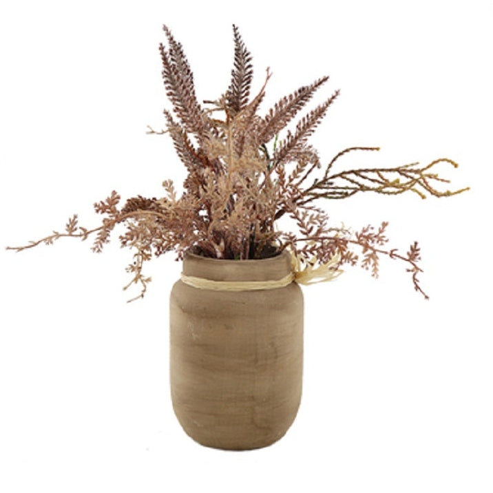 Mixed Dried Flowers in Ceramic Jar