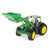 John Deere 1:16 JD 6210R Tractor with Loader. Green toy tractor with yellow wheels on a white background