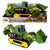 John Deere 2-in 1 Mega Excavator. Toy excavator with John Deere logo on a white background
