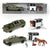 John Deere 1:32 Horse Trailer Set. Toy truck and trailer set with horses in packaging