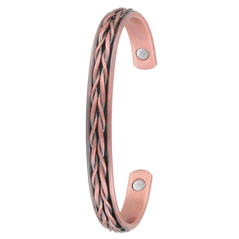 Plait Copper Magnetic Bracelet