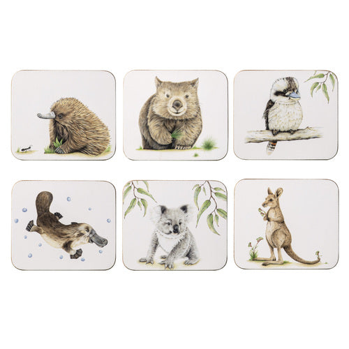 Ashdene Bush Buddies 6pk Coaster