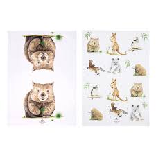 Ashdene Wombat 2pk Kitchen Towel