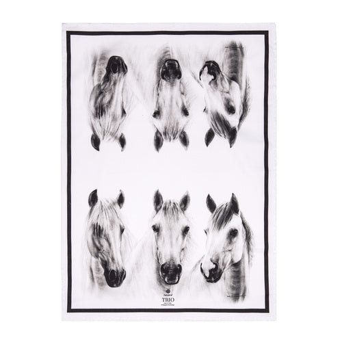 Ashdene Trio of Grey Horses Kitchen Towel