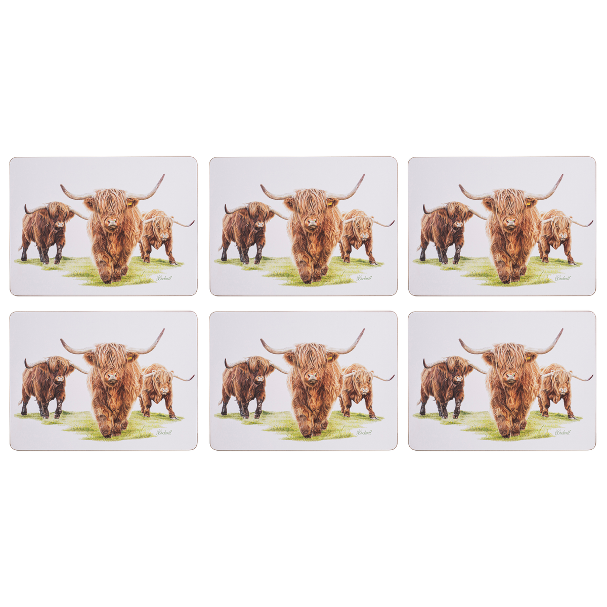 Ashdene Highland Herd 6pk Placemats