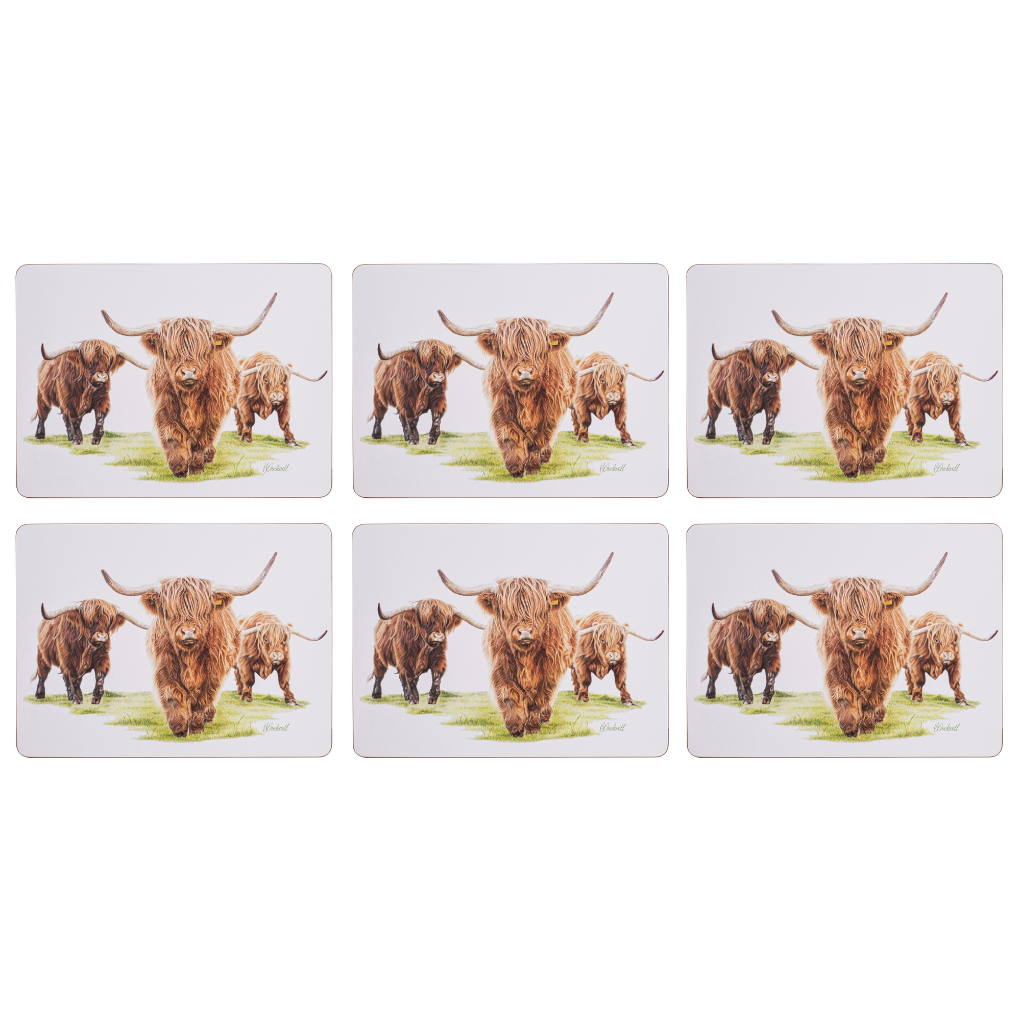 Ashdene Highland Herd 6pk Placemats