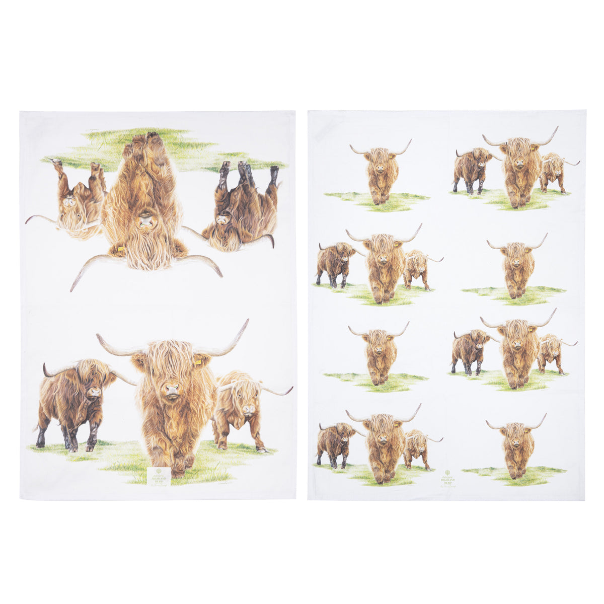 Ashdene Highland Herd 2 Pack Kitchen Towel