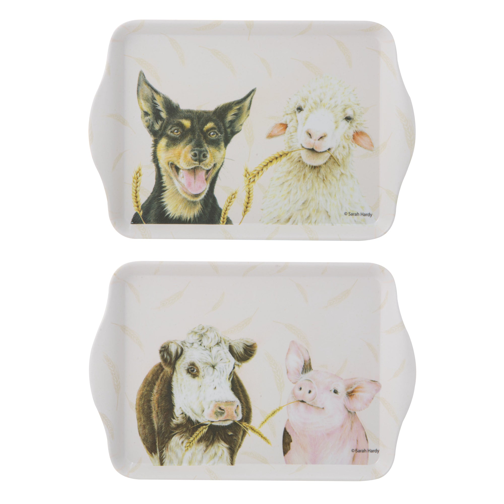 Ashdene Farmyard Faces 2pk Scatter Tray