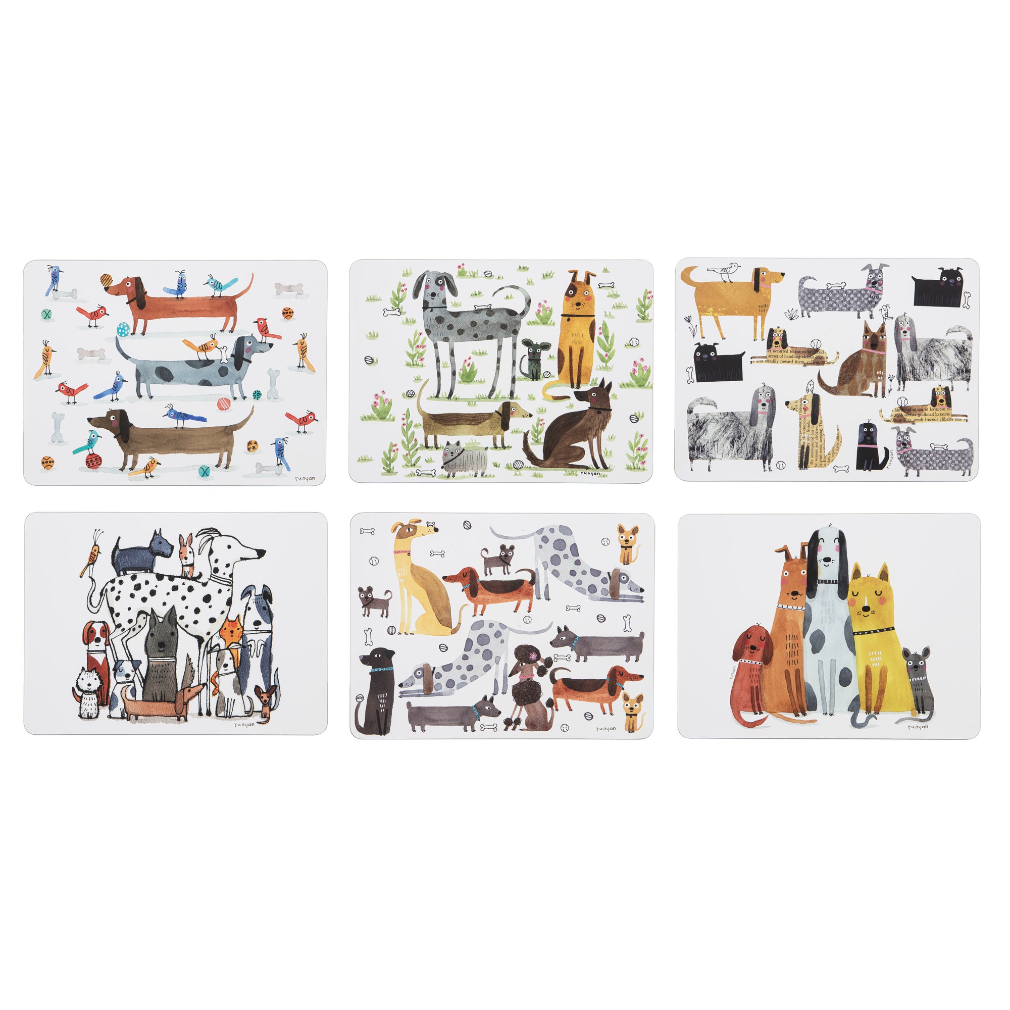 Ashdene Canine Capers Assorted 6pk Placemats