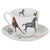 Ashdene Horses By Charlotte Cup & Saucer. Ceramic cup and saucer with horse designs on a white background