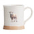 Ashdene Farm Friends Lamb Mug. White mug with a brown base featuring an illustration of a lamb on a white background