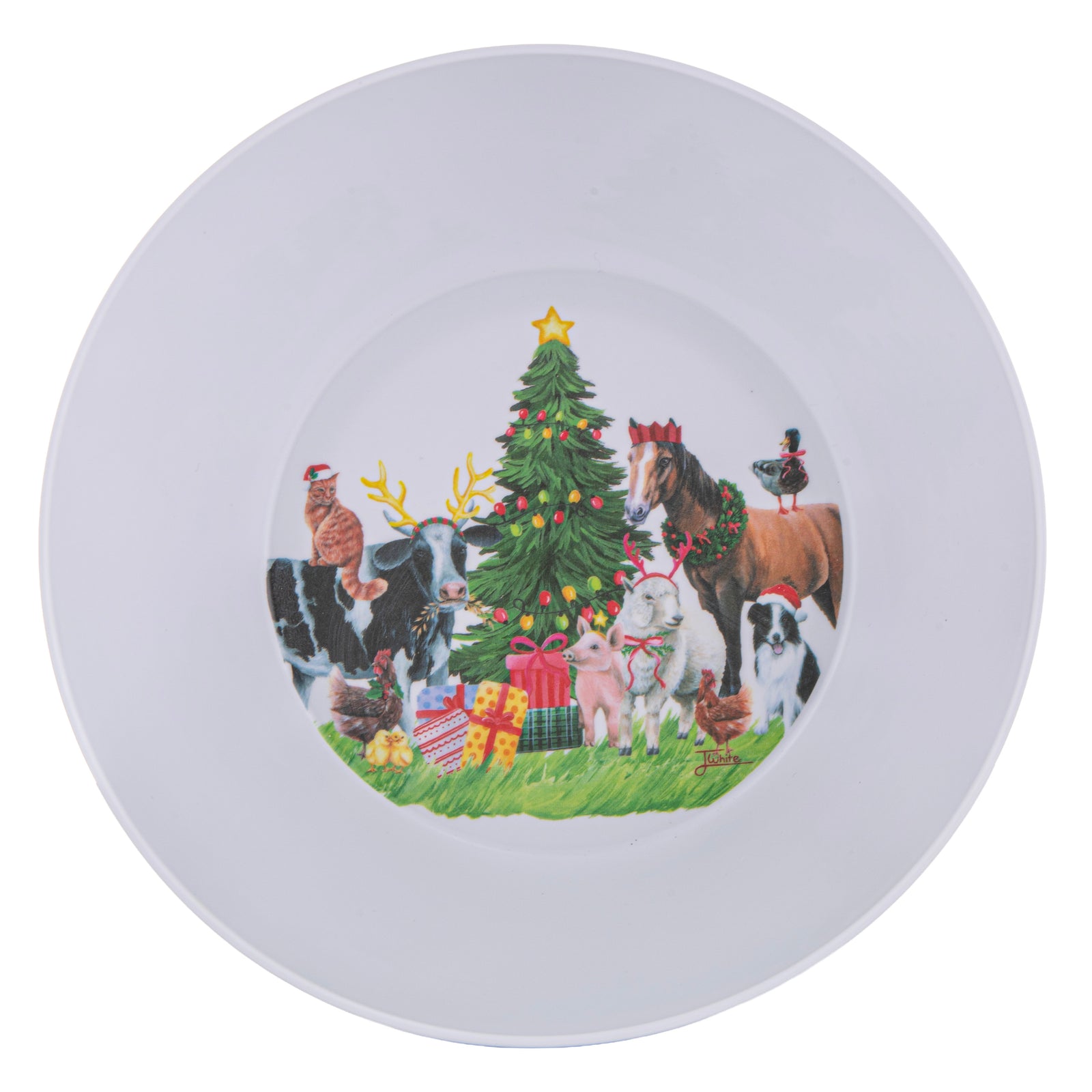 Ashdene Christmas at the Farm Melamine Salad/Chip Bowl