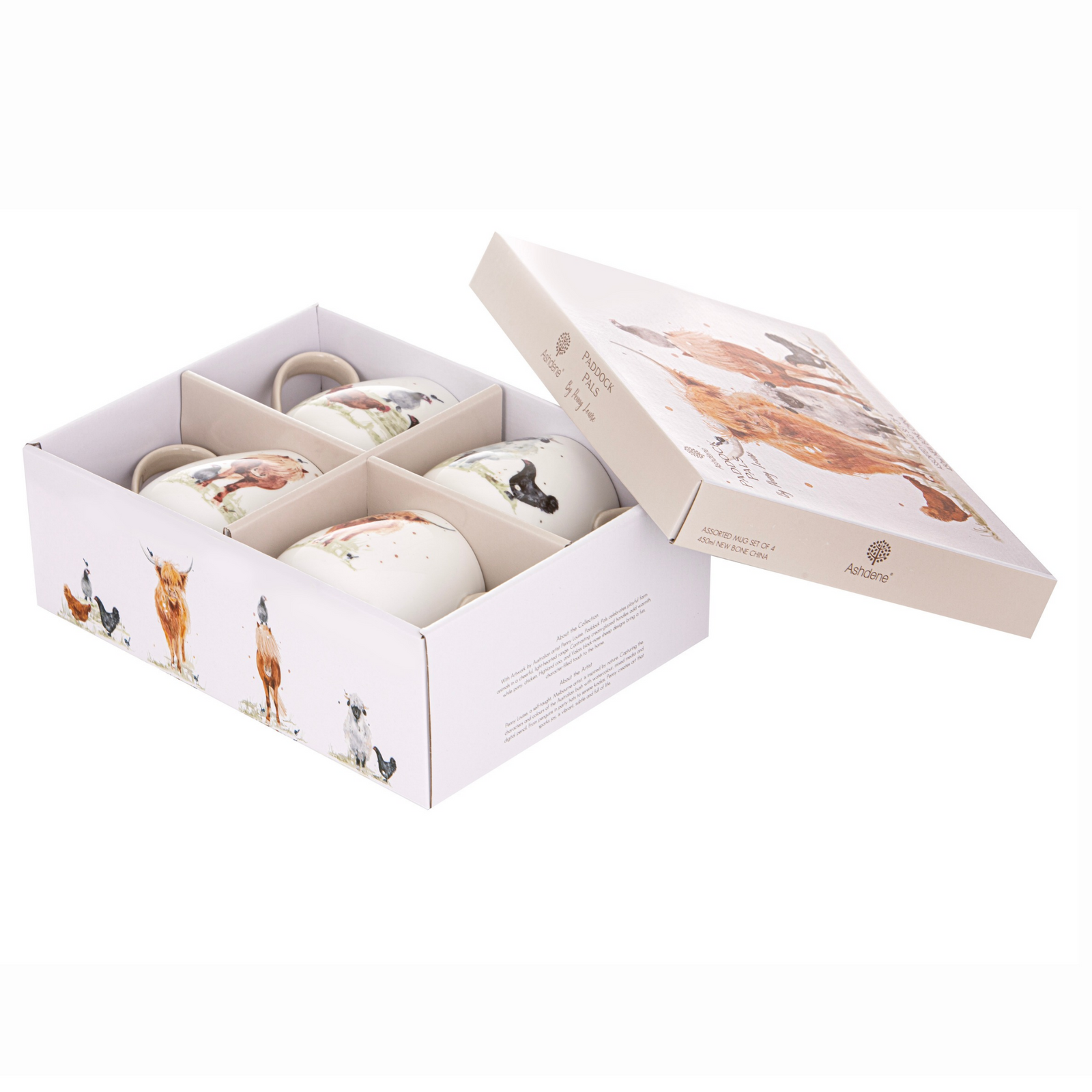 Ashdene Paddock Pals Assorted 4pk Mug Ashdene