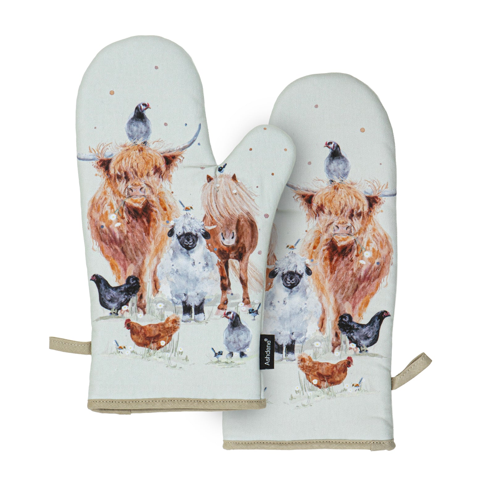 Ashdene Paddock Pals 2pk Oven Mitt Ashdene
