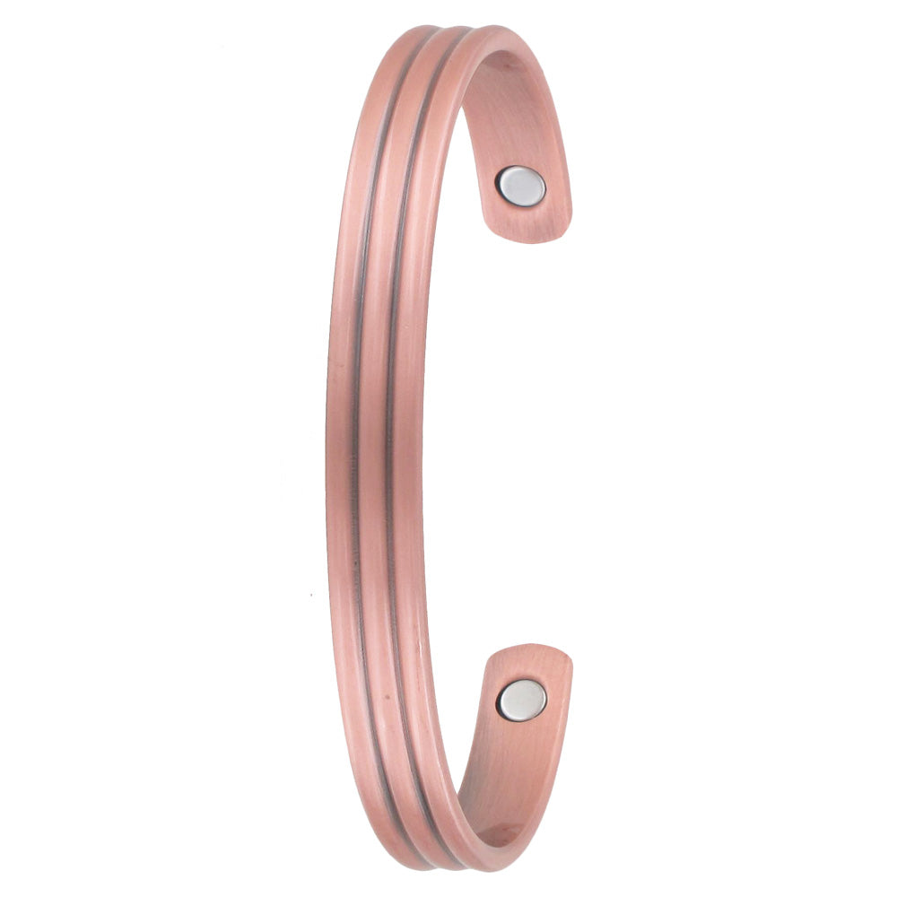 2 PRESSED LINE COPPER BANGLE