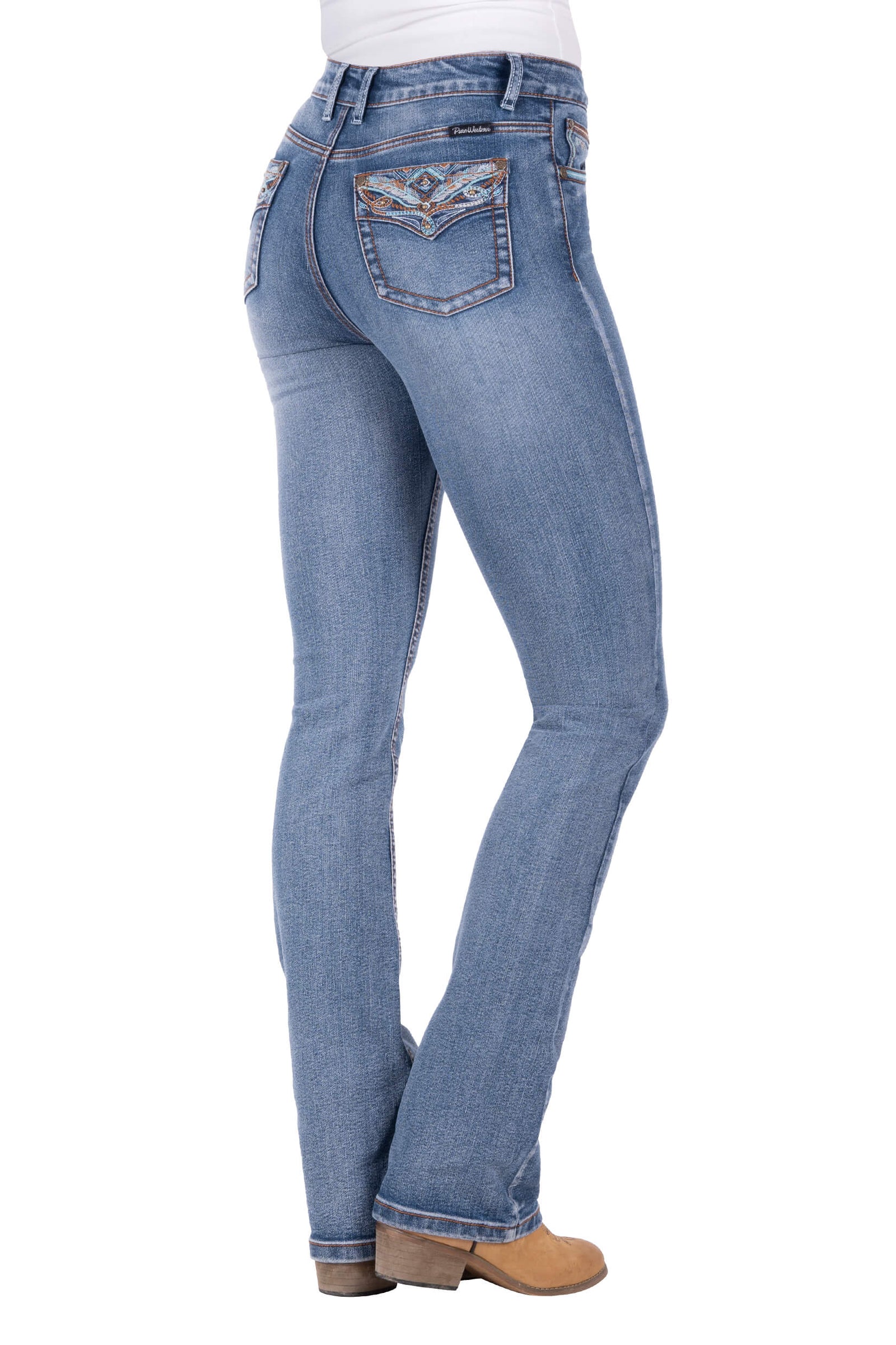 Pure Western Women's Nina Hi Rise Boot Cut Jean