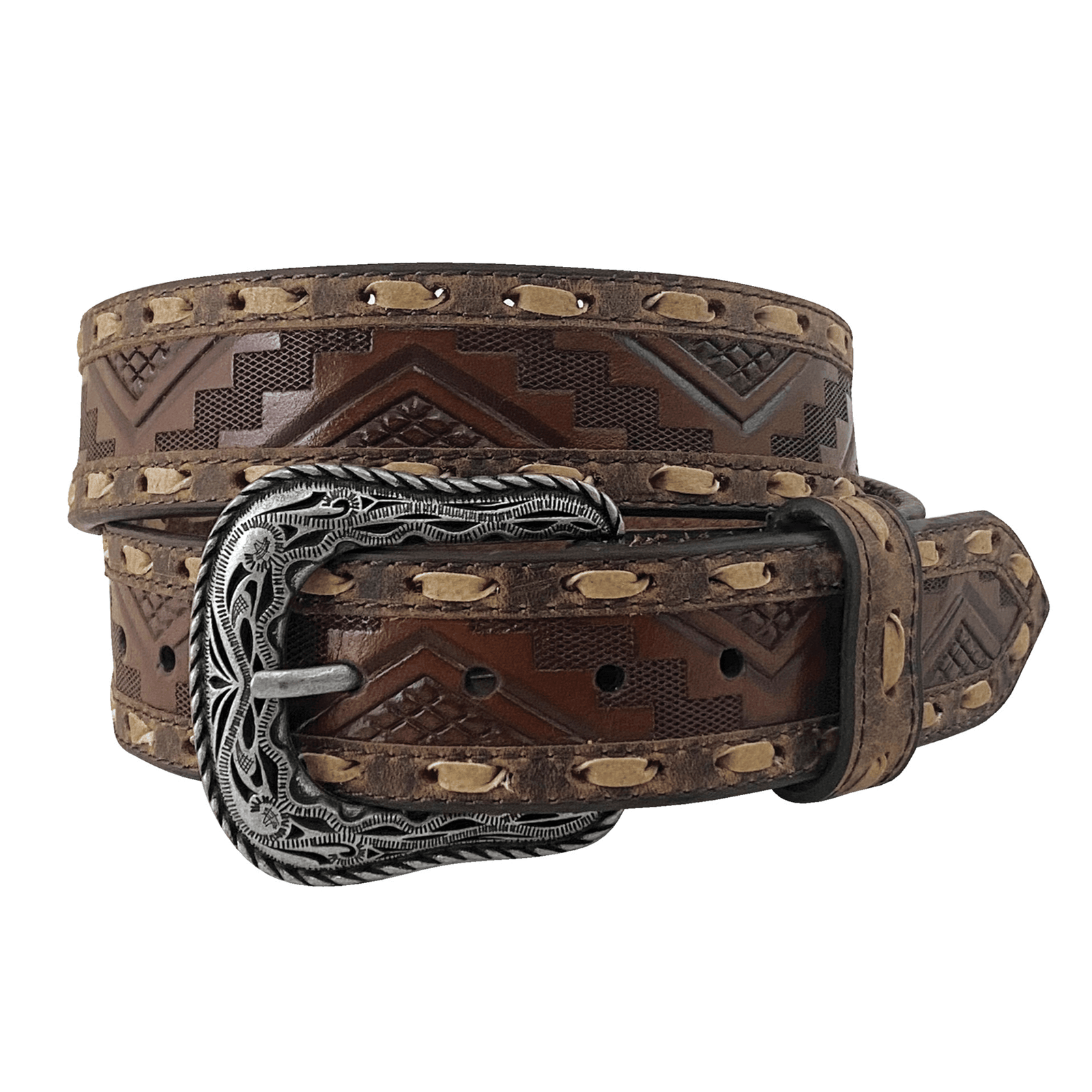Roper Men's Aztec Embossed Western Belt