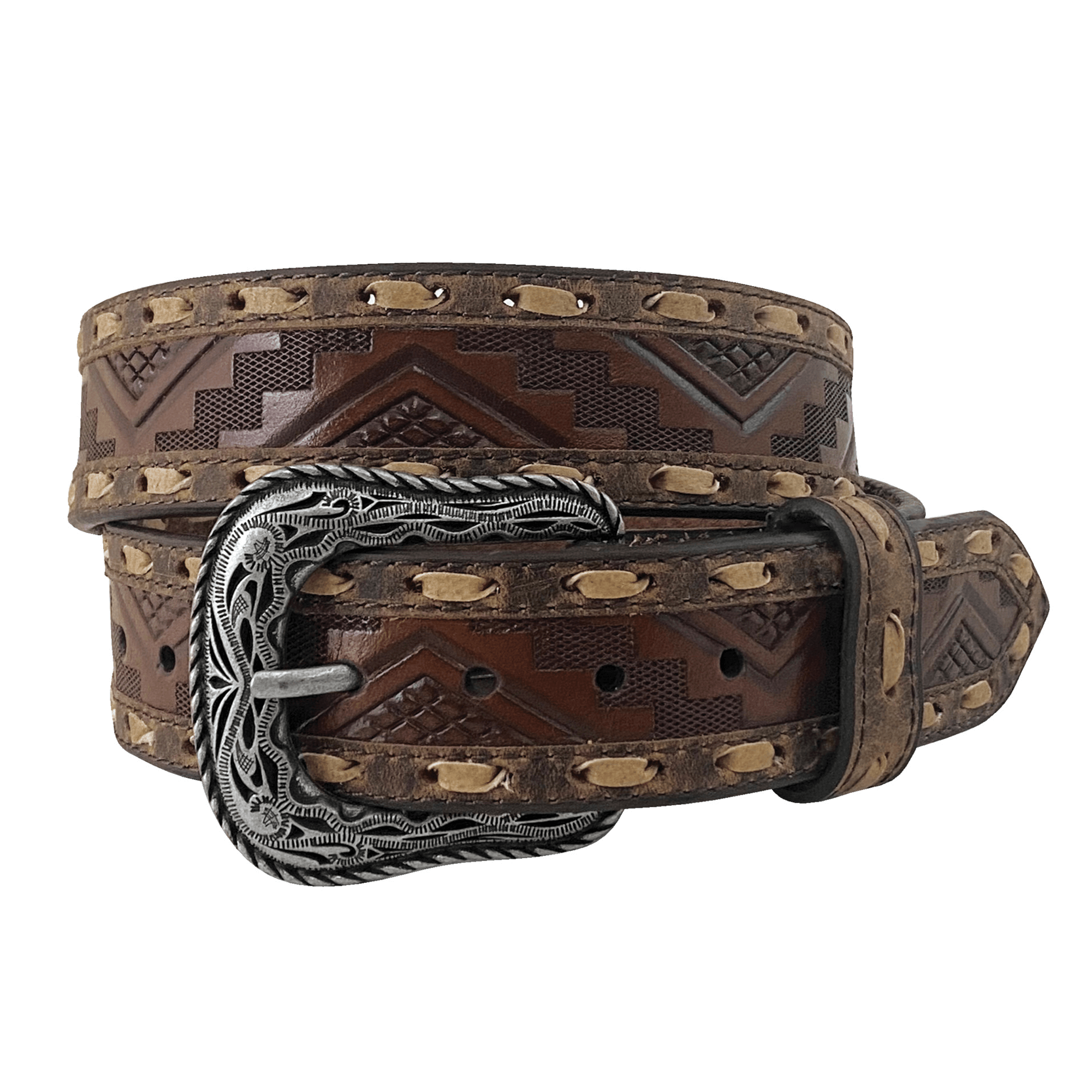 Roper Men's Aztec Embossed Western Belt